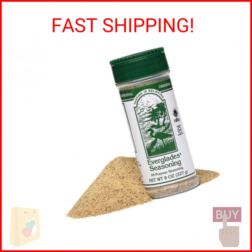 Everglades All Purpose Seasoning 8 oz – Authentic Southern Herb & Spice Blend, A