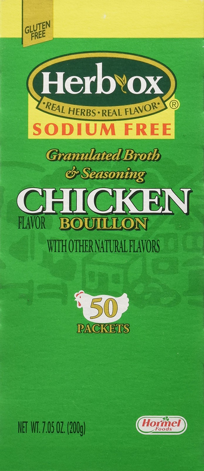 Herb-ox Hormel Herb Ox Chicken Bouillon Sodium Free 50 7.05 Ounce (Pack of 1)