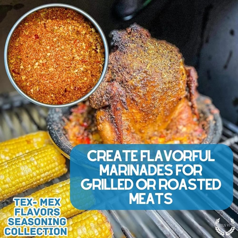 Authentic Tex-Mex Seasoning Set – 6 Small Batch Blends for Tacos, BBQ & Dips Soy