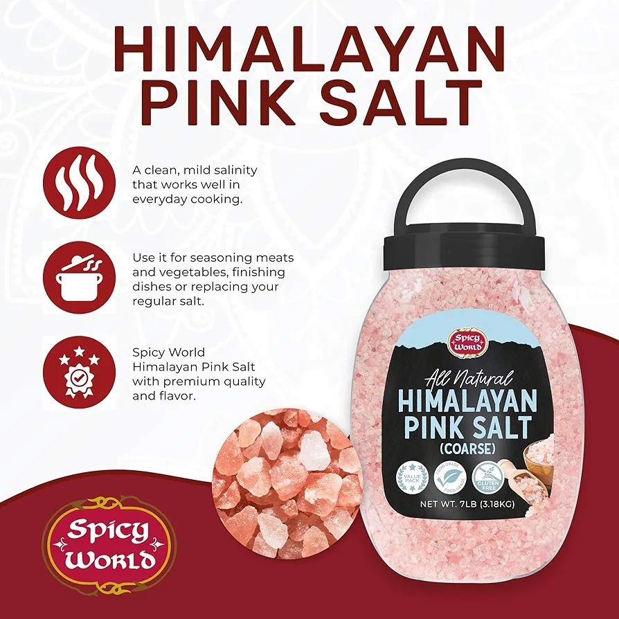 Pink Himalayan Salt / Course / 100% Pure / 7LB / Rare / Premium