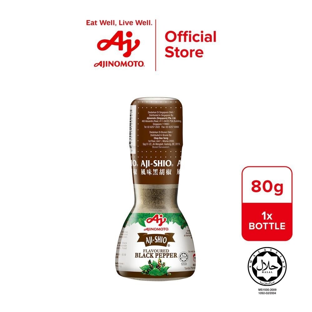 Ajinomoto Aji-Shio Flavoured Aromatic White & Black Pepper Bottle Refill Pack