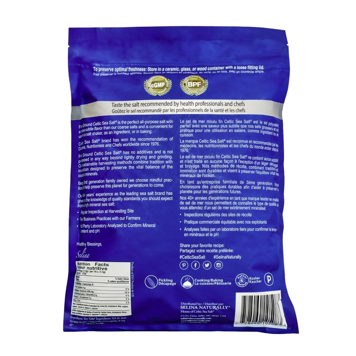 Fine Ground – Natural Mineral Salt, Sustainably Harvested, GMP Certified, Lab…