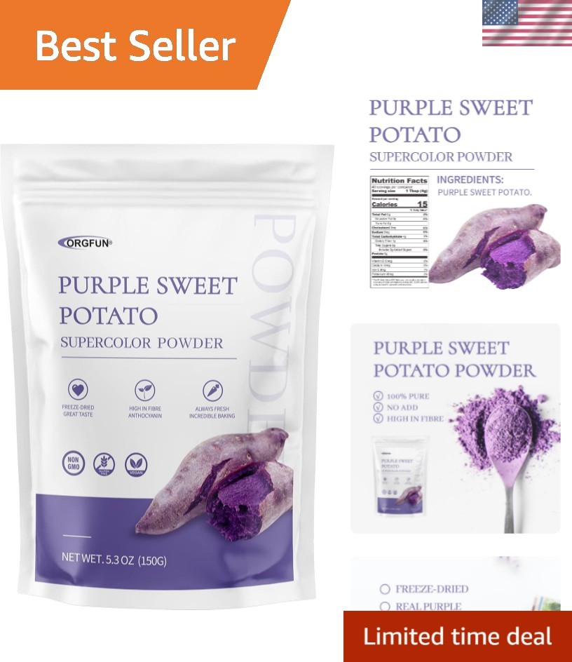 Deliciously Sweet Purple Ube Powder – , Non-GMO, and Gluten-Free 5.3 Oz