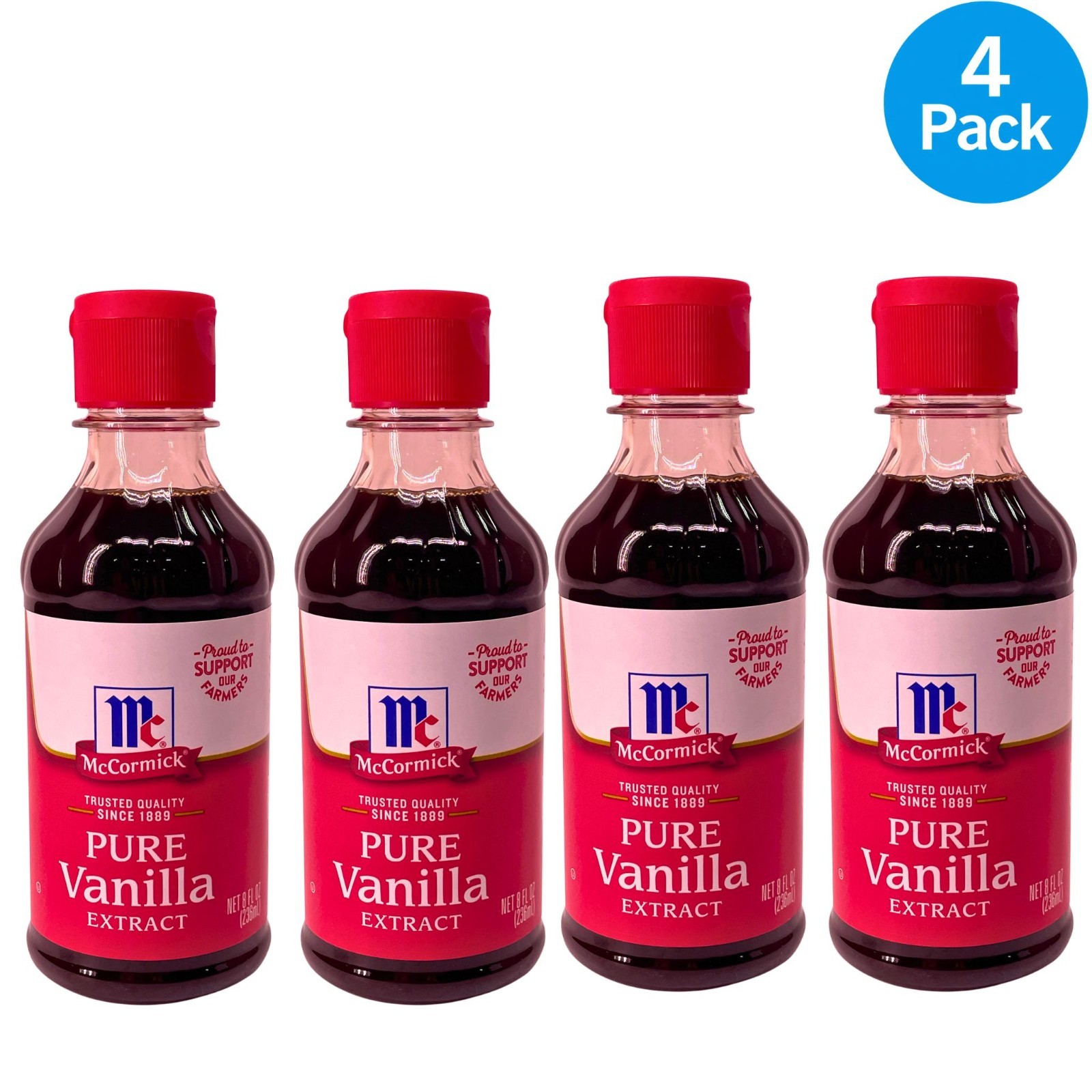 McCormick Pure Vanilla Extract 8oz 4-Pack Exp Jan 06, 2030