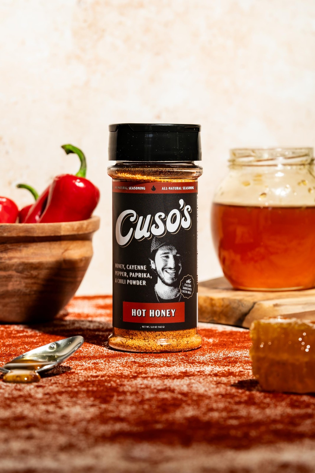 Cuso’s Hot Honey BBQ Seasoning Rub – All-Purpose Spice 5 Ounce (Pack of 1)