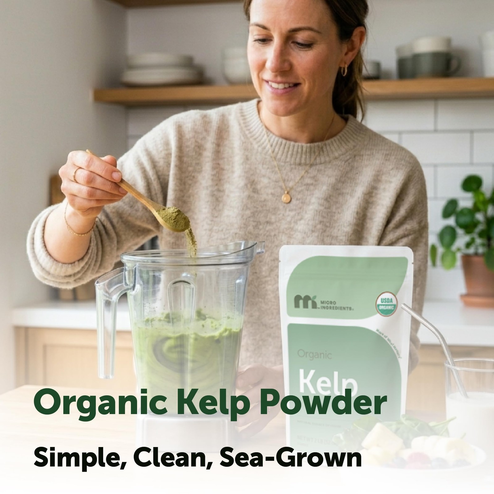 Micro Ingredients Organic Kelp Powder, 2 lb | Whole Plant 2 Pound (Pack of 1)