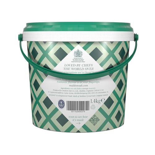 Maldon Salt Sea Salt Flakes 3.1 lb Bulk Tub Kosher Natural Handcrafted Gourme…