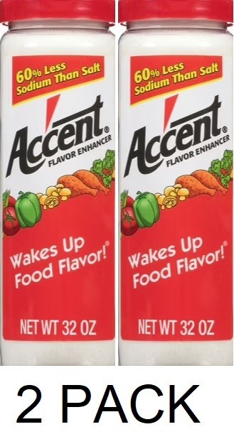 ACCENT Flavor Enhancer Wakes up Food Flavor 60% Less Sodium 32oz Bottle – 2 PACK