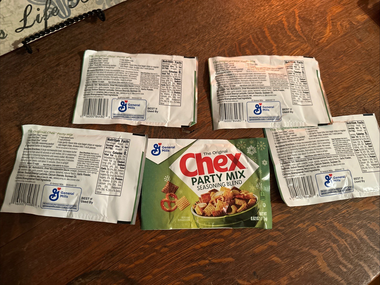 THE ORIGINAL CHEX MIX SEASONING PACKET .62OZ LOT OF 5 EXP. Jul 27, NEW/SEALED