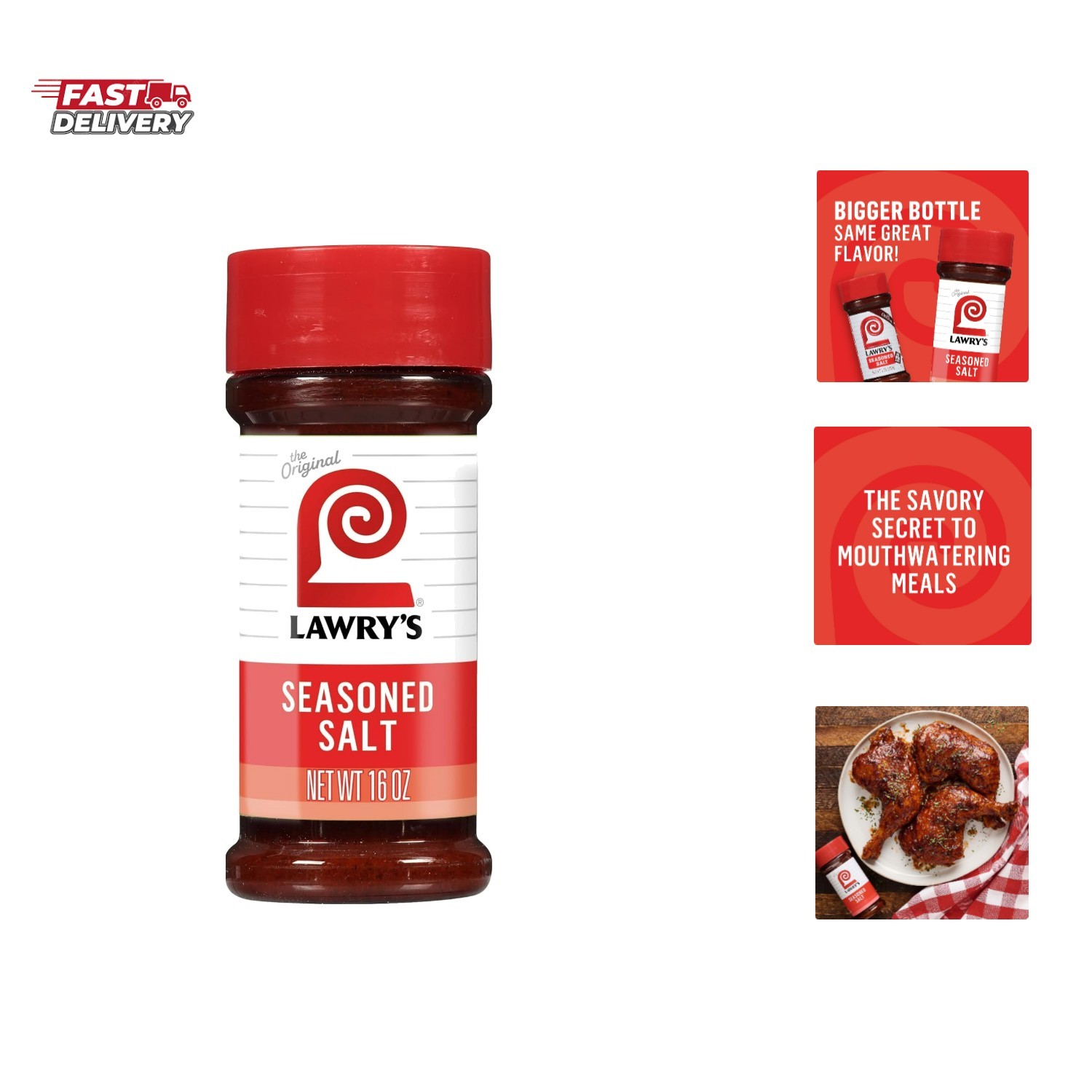 Lawry’s Seasoned Salt, No MSG Added, Kosher Certified, Staple, Versatile, All…