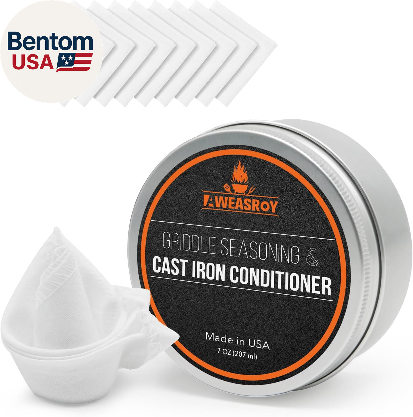 Griddle Seasoning & Cast Iron Seasoning Conditioner 7 OZ, Food Safe Griddle Seas