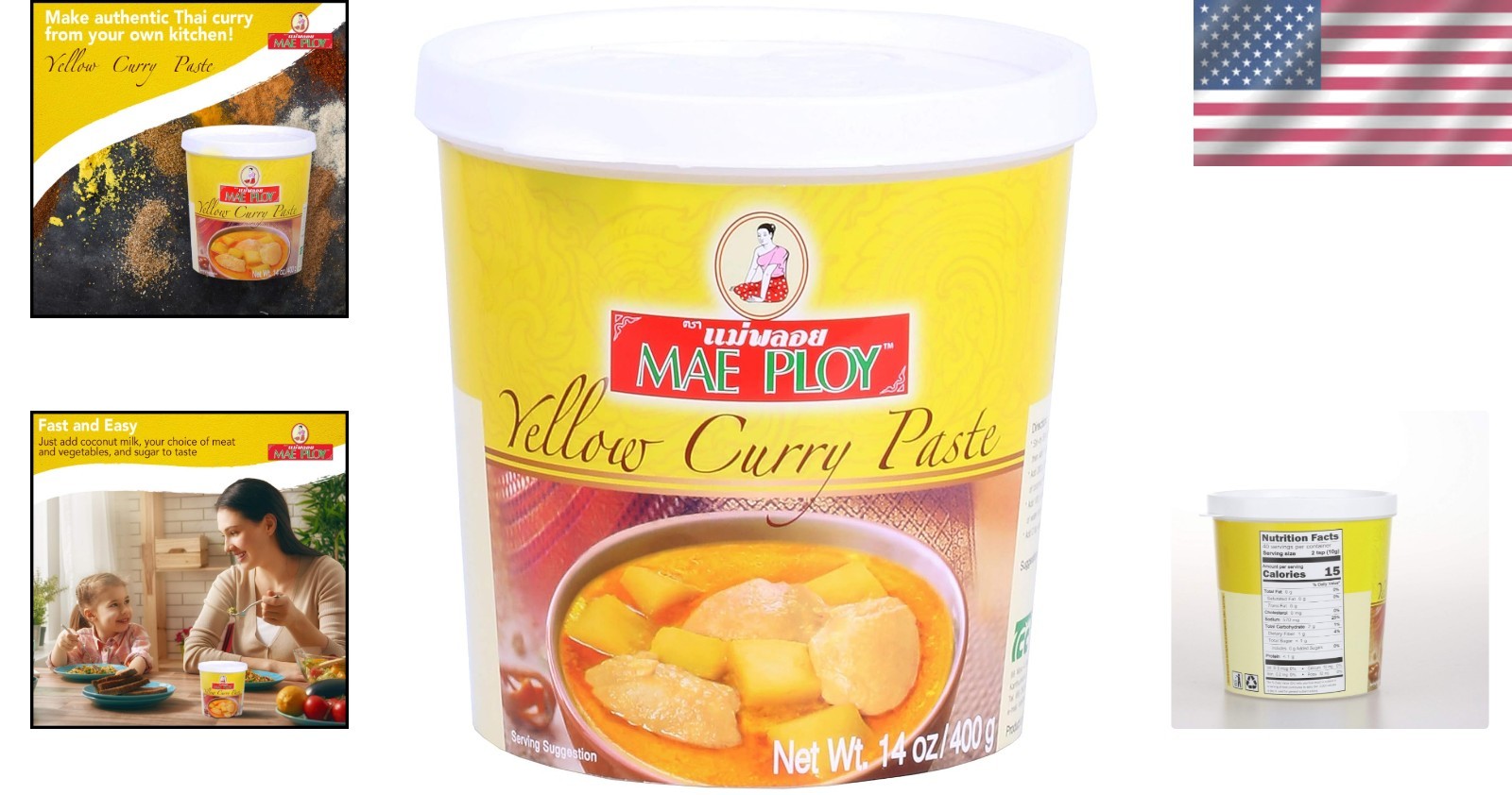 Authentic Thai Yellow Curry Paste – No MSG, Aromatic & Versatile