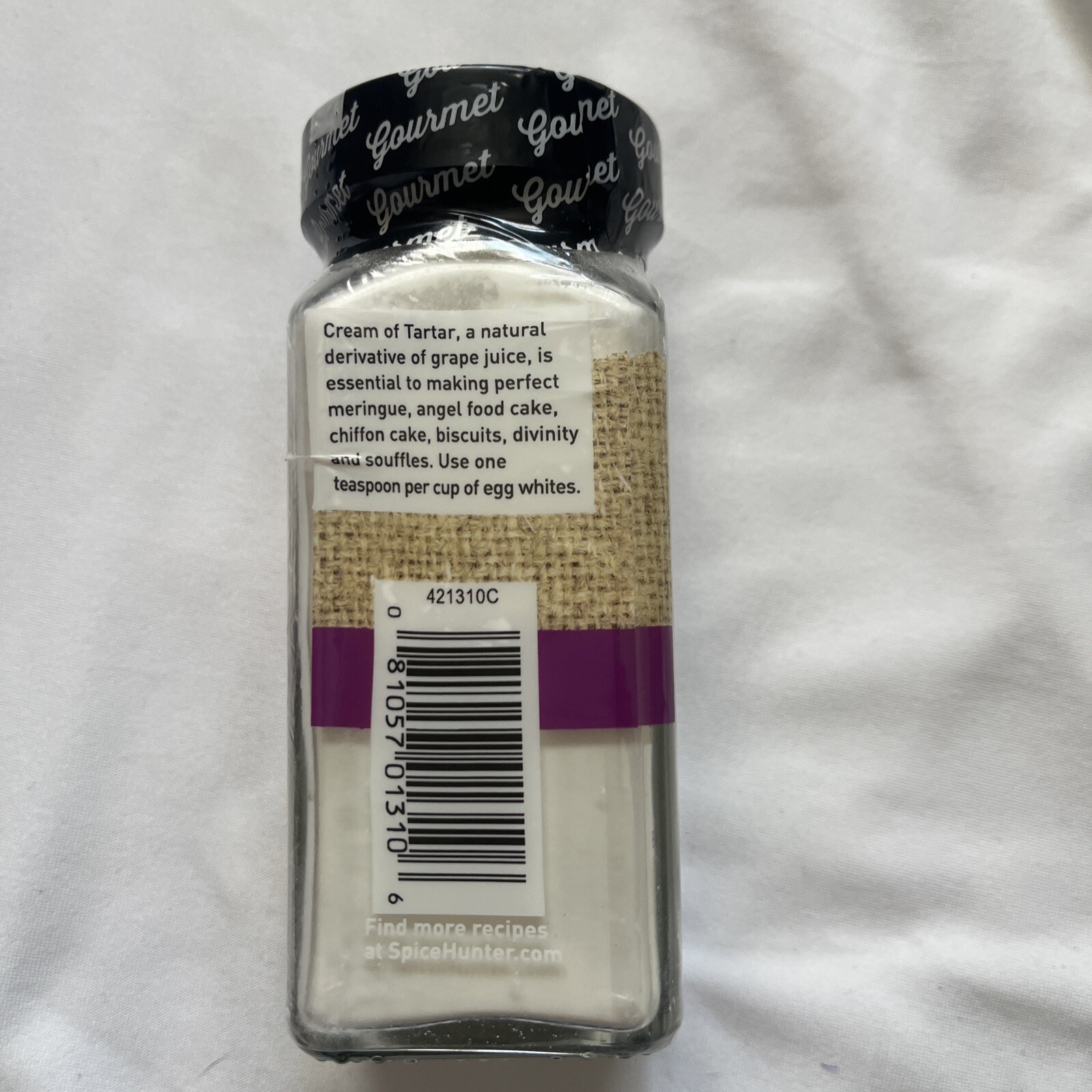 NEW ORGANIC SPICE HUNTER Jar Of Cream Of Tartar 3.6 Oz