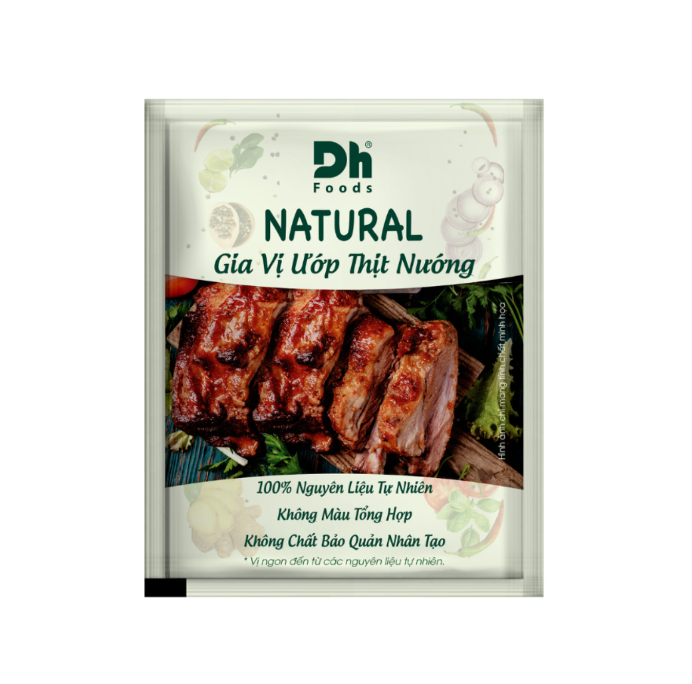 Vietnamese DH Food NATURAL Grilled Meat Seasoning Pack of 10g