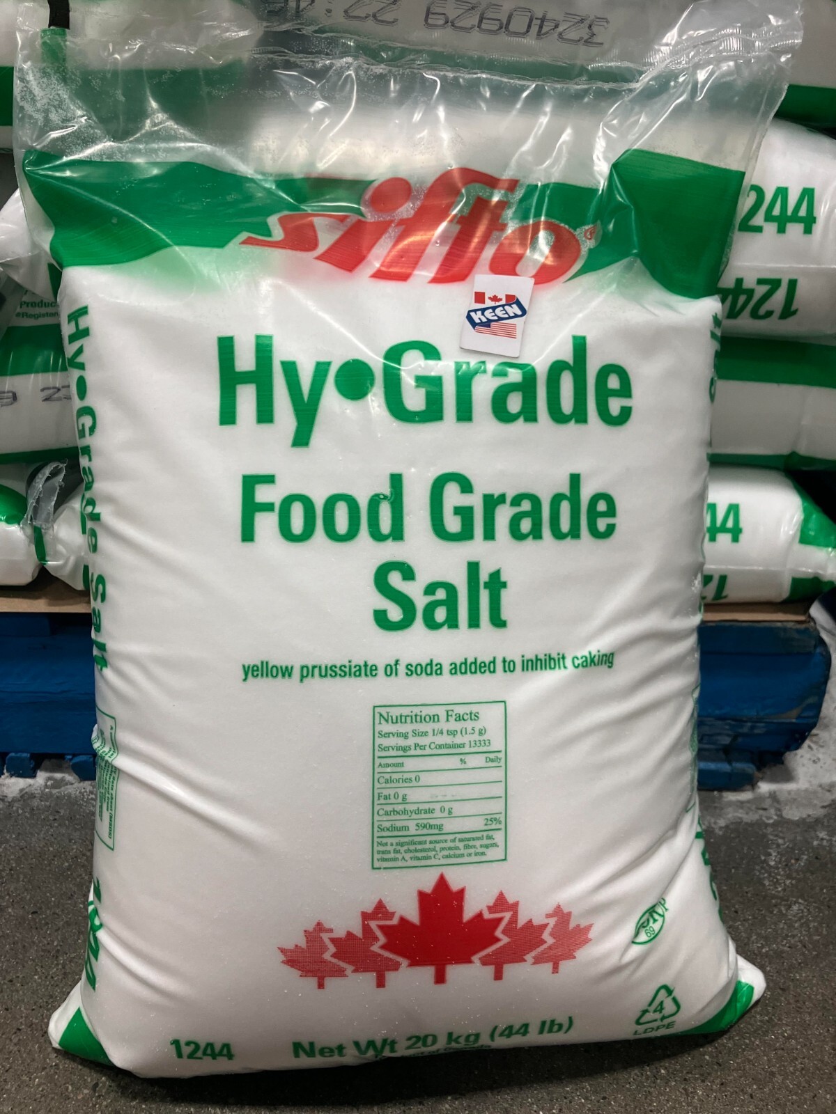 AiWaWa CA, SIFTO Hy-Grade Ingredient Food Salt 20 KG (44 LB)