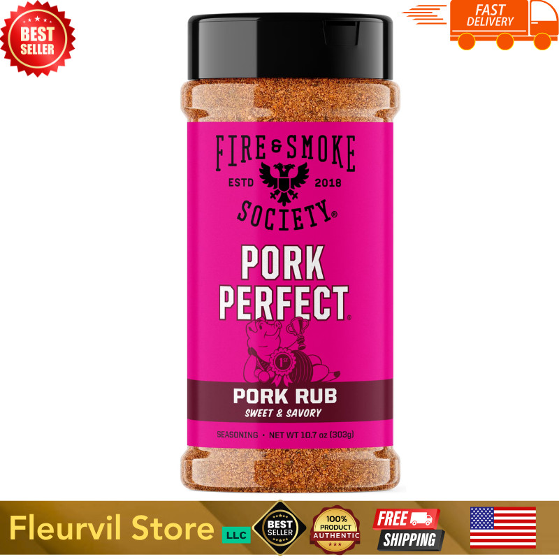 Fire & Smoke Society Pork Perfect Spice Blend, BBQ Seasoning, 10.7 Ounce Mixed S