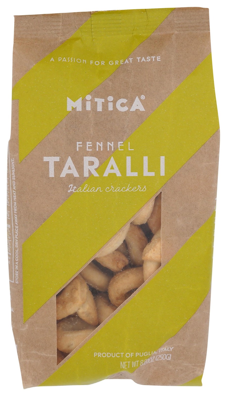Mitica Fennel Taralli, 8.81 OZ 8.8 Ounce (Pack of 1), No Color