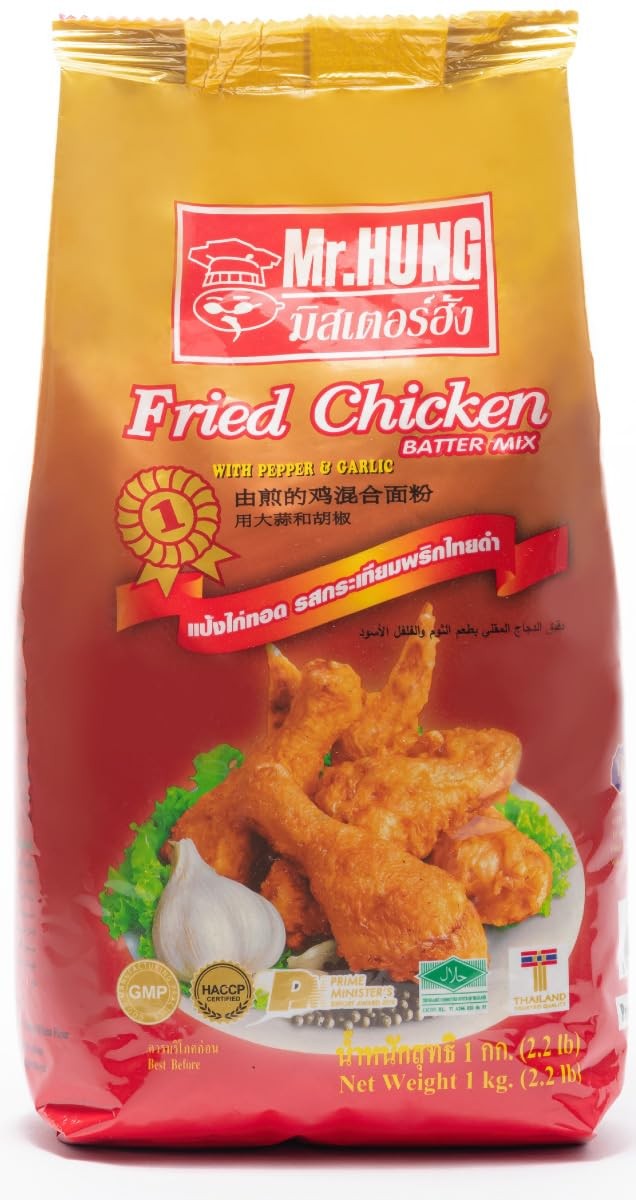 Mr.HUNG Fried Chicken Batter Mix Flour with Pepper & Garlic 1KGx10BAGS