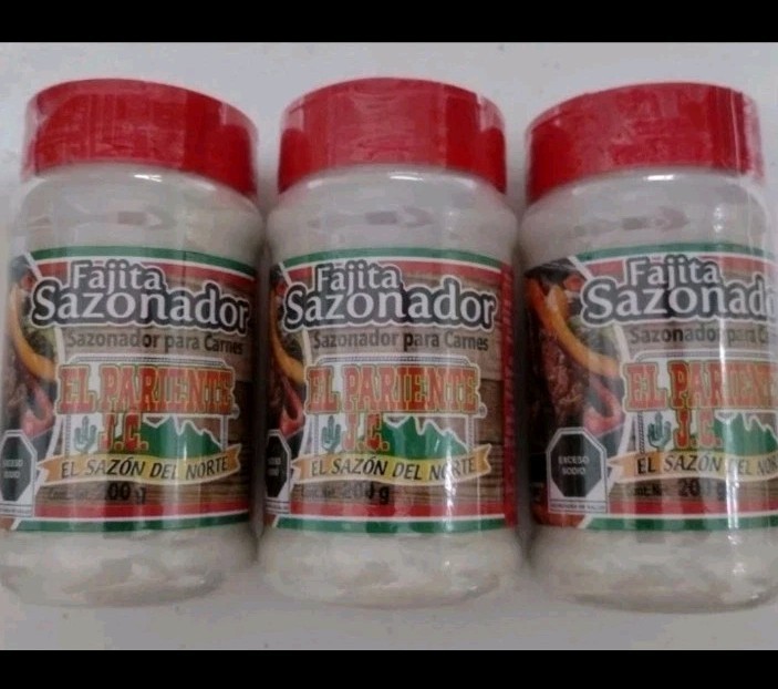 3X El Pariente Beef Fajita Seasoning ( Sazonador ) 3 Containers of 7oz Each