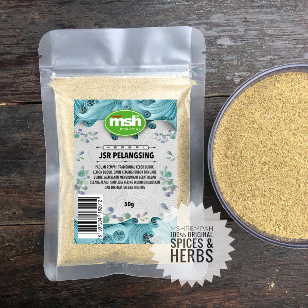Herbal Mixed Powder Kelor Lemon Basil Ginger 50g natural herbal spice aromather