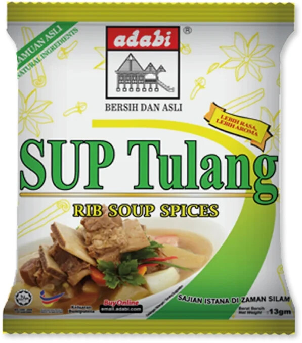 10x Adabi Sup Bunjut RIB Soup Spices Delicious Special Recipe 13g
