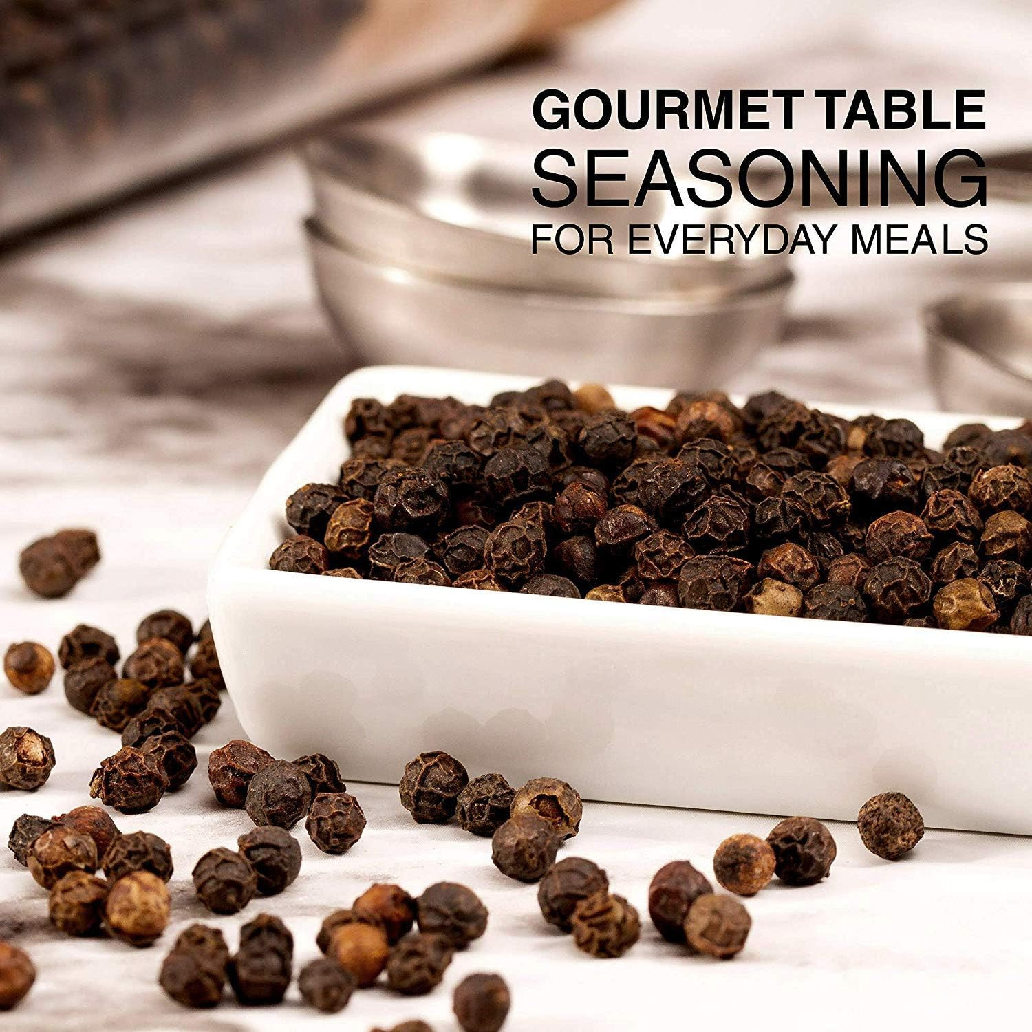 Tellicherry Black Peppercorns for Grinder Refill – Packed in the USA – Steam Ste