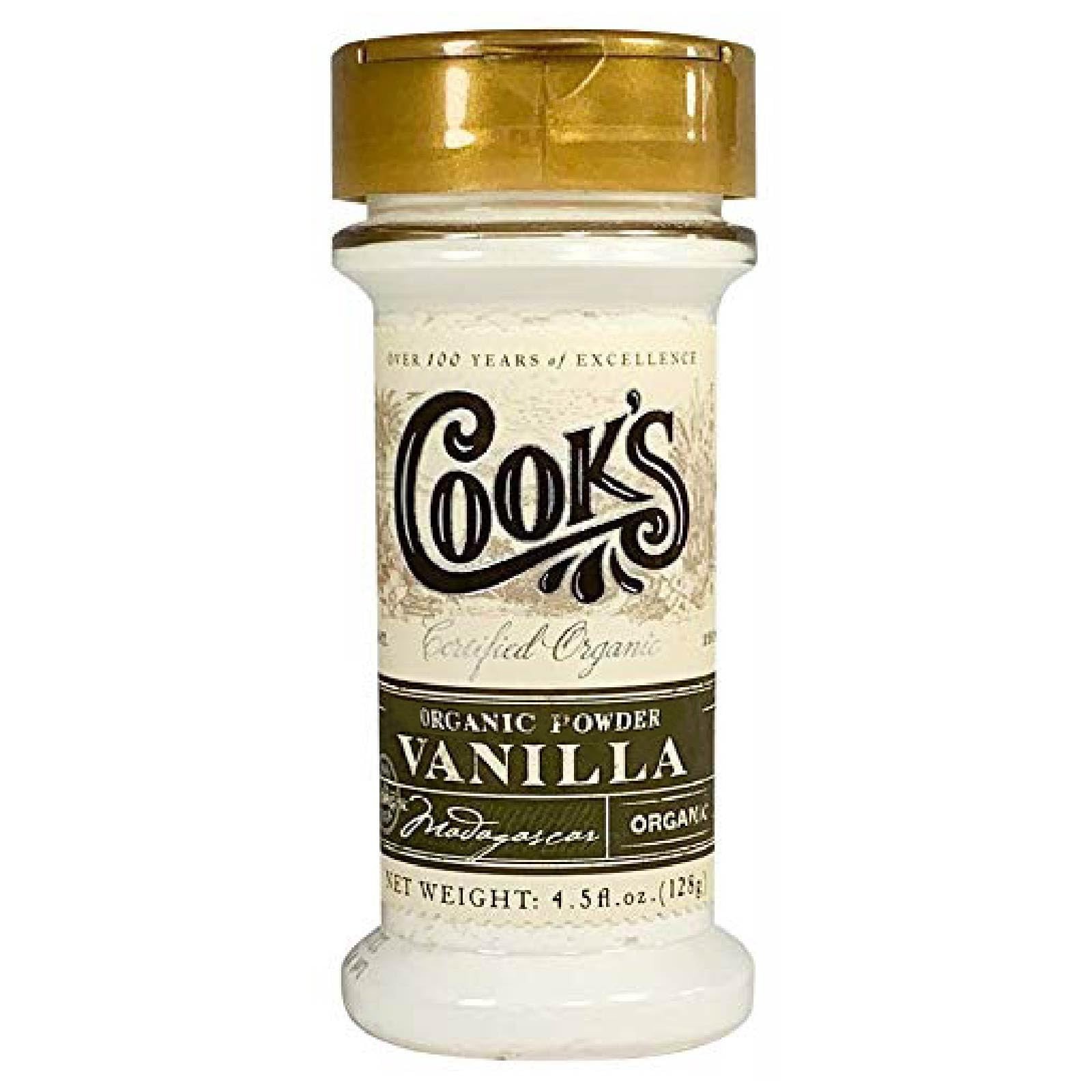 Cook’S, Organic Vanilla Powder, World’S Finest Gourmet Fresh Premium Vanilla, 4.