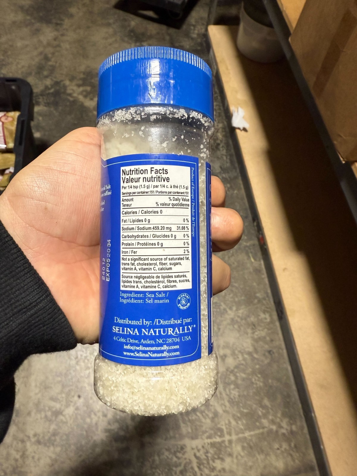 Light Grey Celtic Sea Salt Grinders – Large Refillable, Reusable Glass 8oz