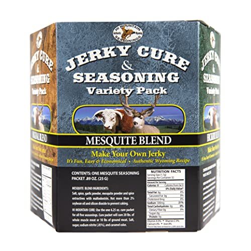 Jerky Cure & Seasoning Kit – VARIETY PACK #1: Original, Mesquite, Hickory, Cr…