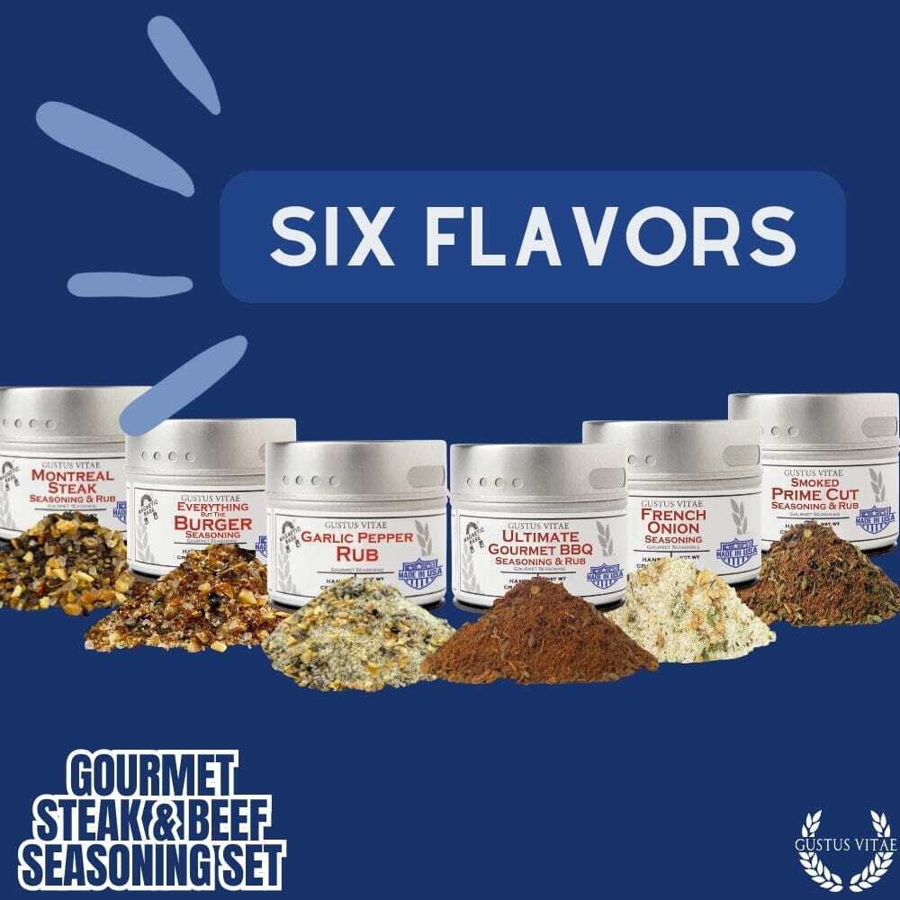 Gourmet BBQ Steak & Beef Seasoning Gift Set – Six Pack