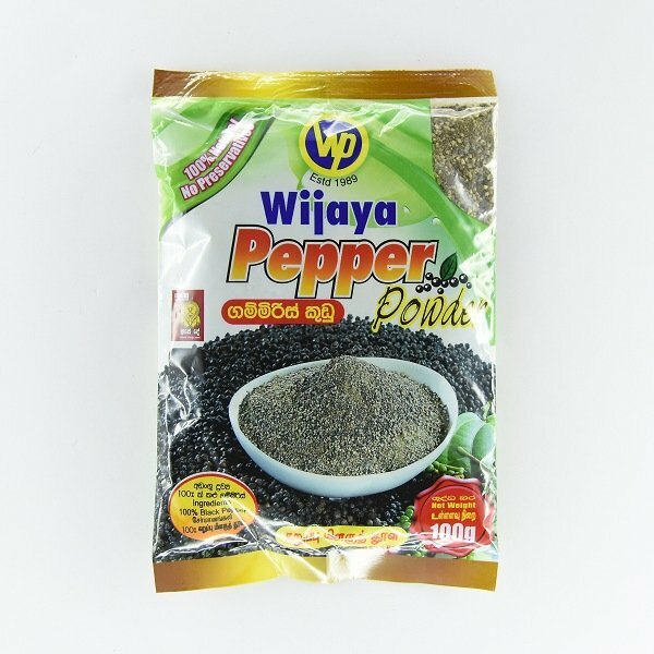 Wijaya Black Pepper Powder Organic Herbal 100% Natural Ceylon Black Pepper 100g