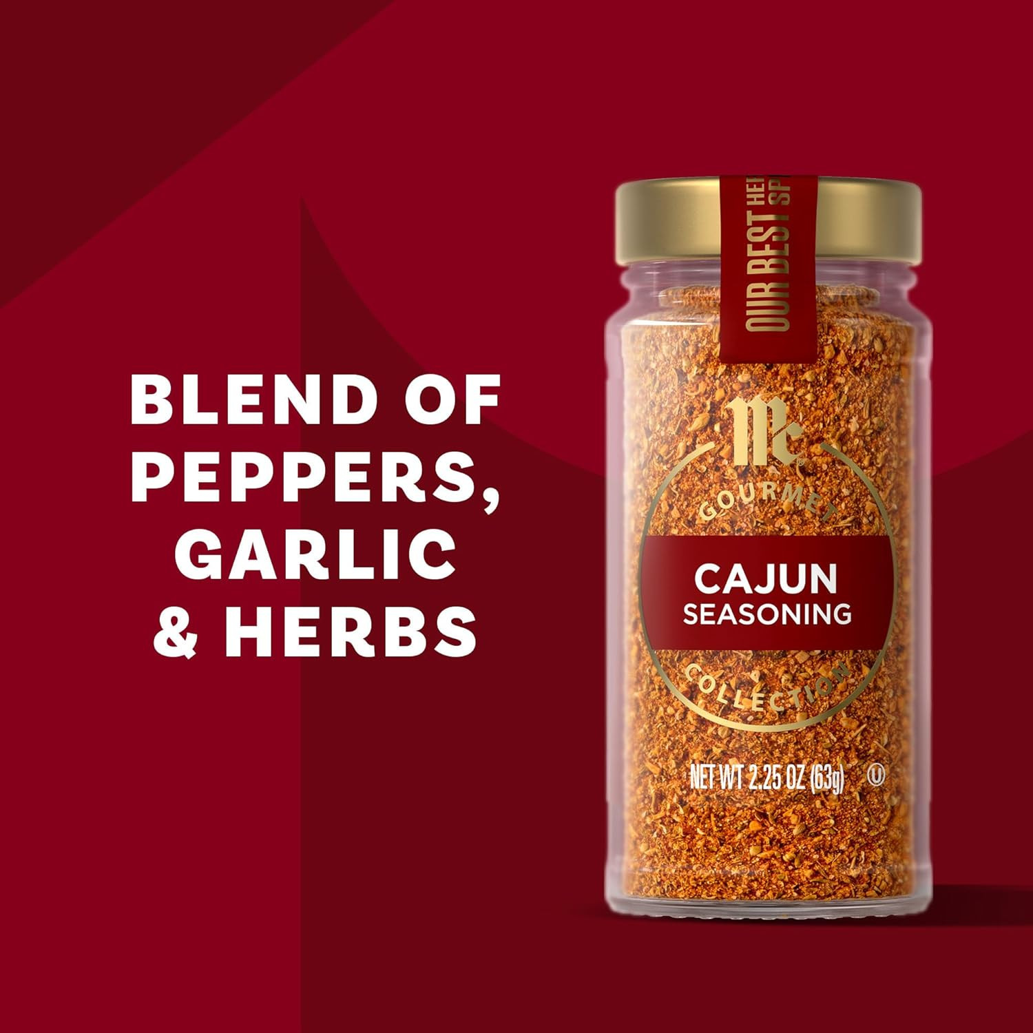 Mccormick Gourmet Collection Cajun Seasoning, Non GMO, Our Best Herbs & Spices,