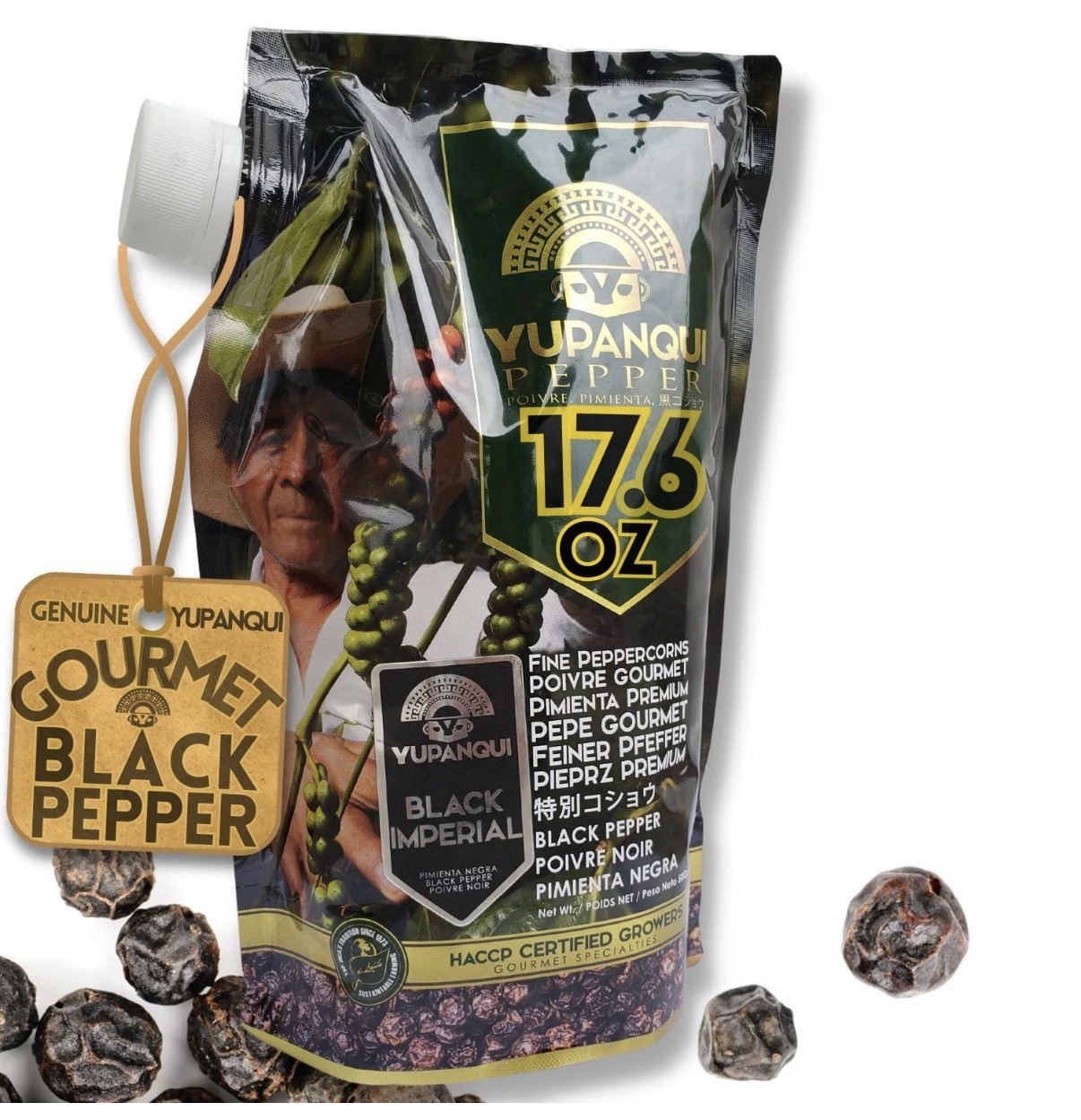 Organic Black Peppercorns for Grinder Refill Award-Winning Organic Black Pepp…