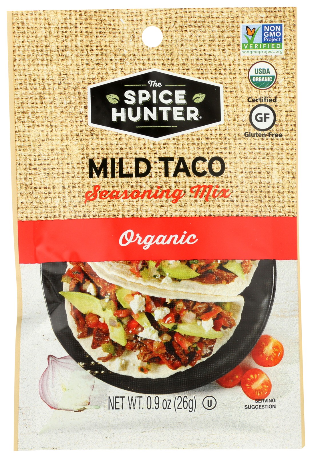 Organic Mild Taco Seasoning Mix By The Spice Hunter 0.9 Oz 9 12 Pack