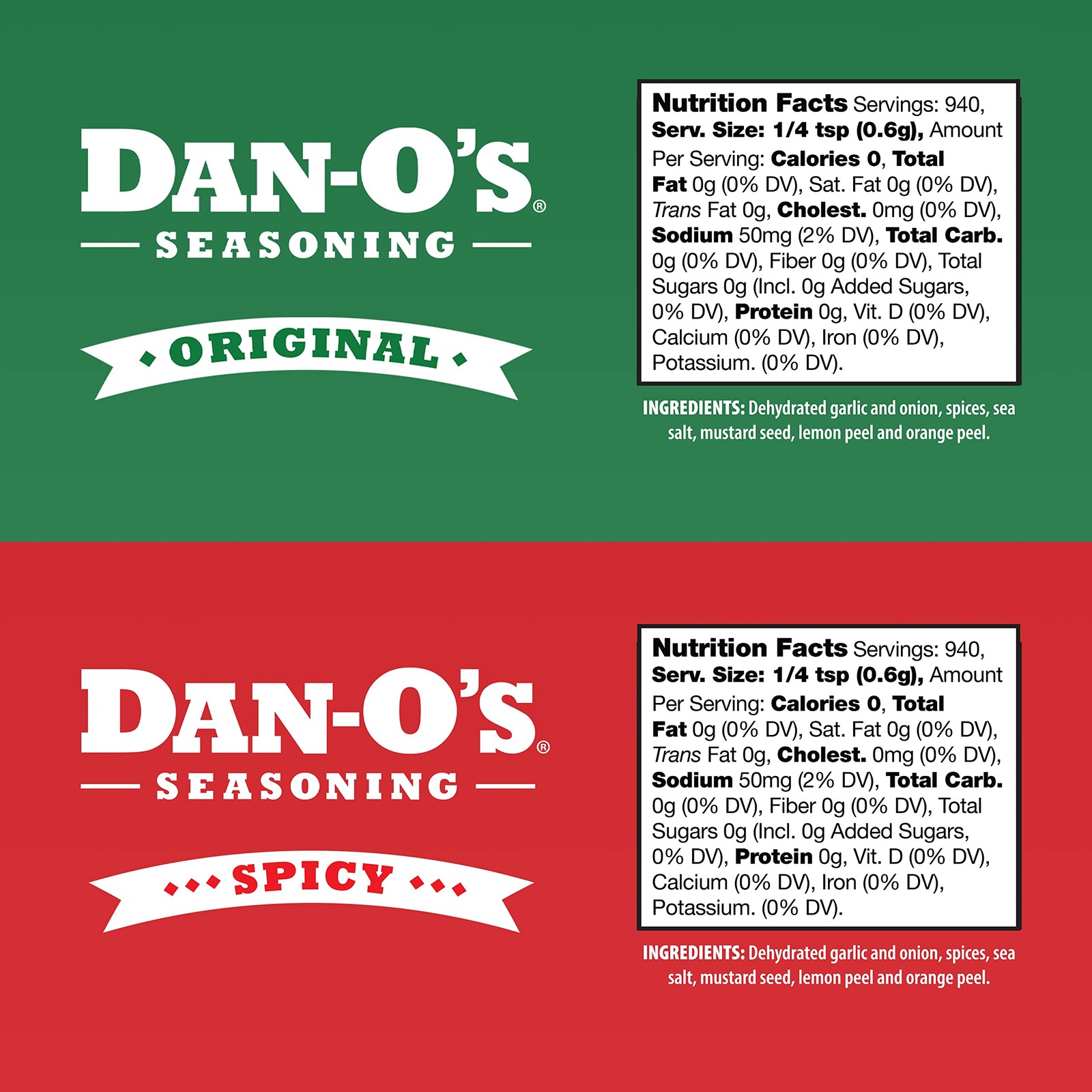 Seasoning Large 2 Bottle Combo | Original & Spicy | 2 Pack 20 oz