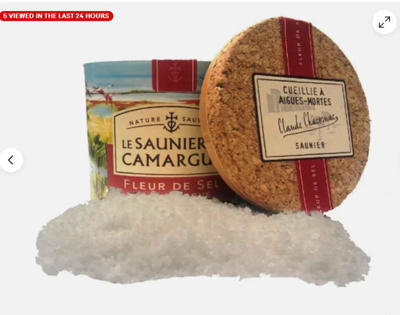 Le Saunier De Camargue Fleur De Sel Premium Sea Salt From France 4.4 OZ (6 Pack)