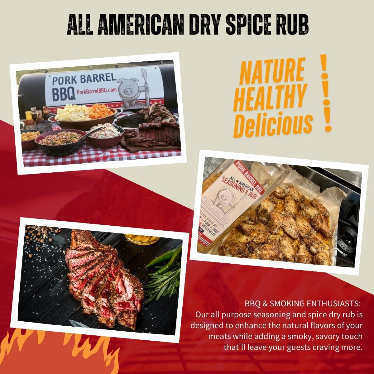 Versatile 22oz BBQ Seasoning Rub – Sugar-Free & Gluten-Free for All Meats