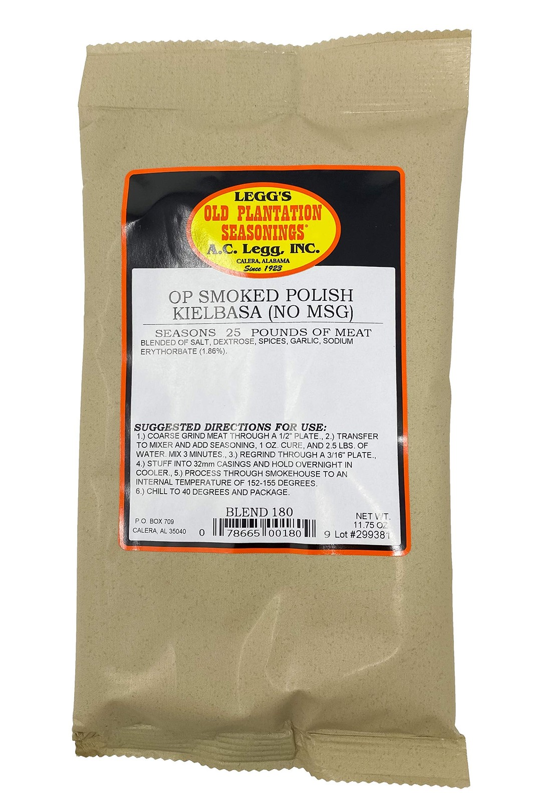 A.C. Legg Old Plantation Seasonings – Smoked Polish 11.75 Ounce (Pack of 1)
