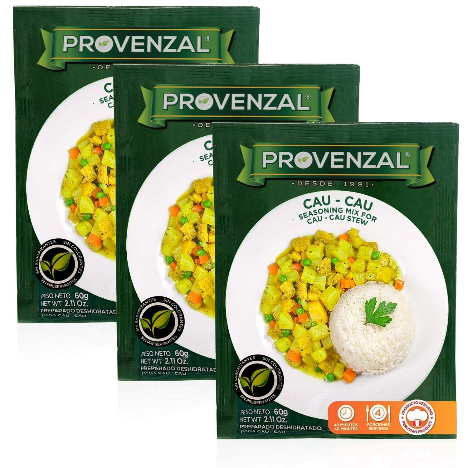 Cau Cau Provenzal 3 pack of 2.2 oz each – 3 sobres
