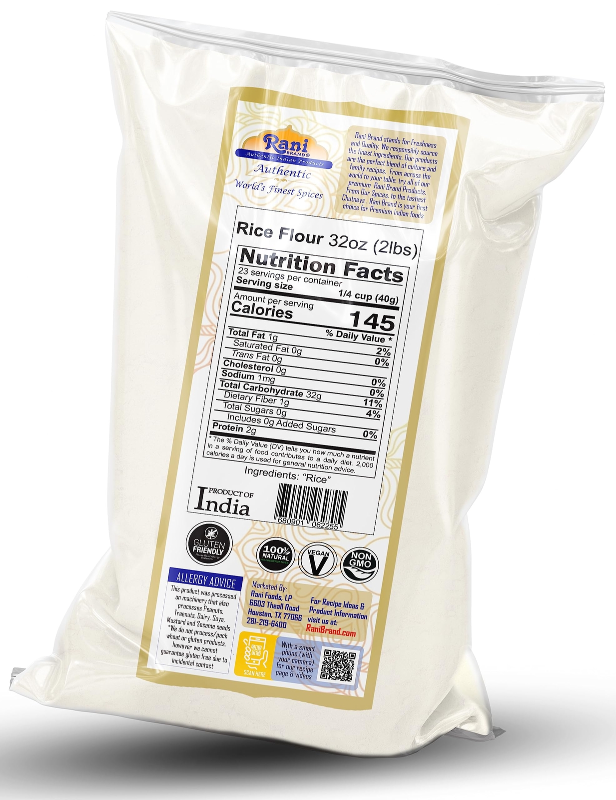 Rani Rice (White) Flour 32oz 2lbs() 908g