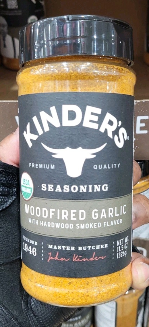 Kinder’s Woodfired Garlic Seasoning 11.5oz USDA Organic Hardwood Smoked