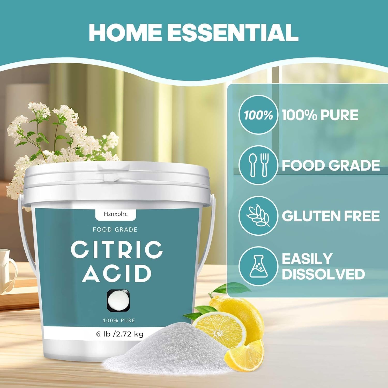 6 lb Citric Acid Powder Food Grade, 100% Pure, Citric Acid for Cleaning, Cook…