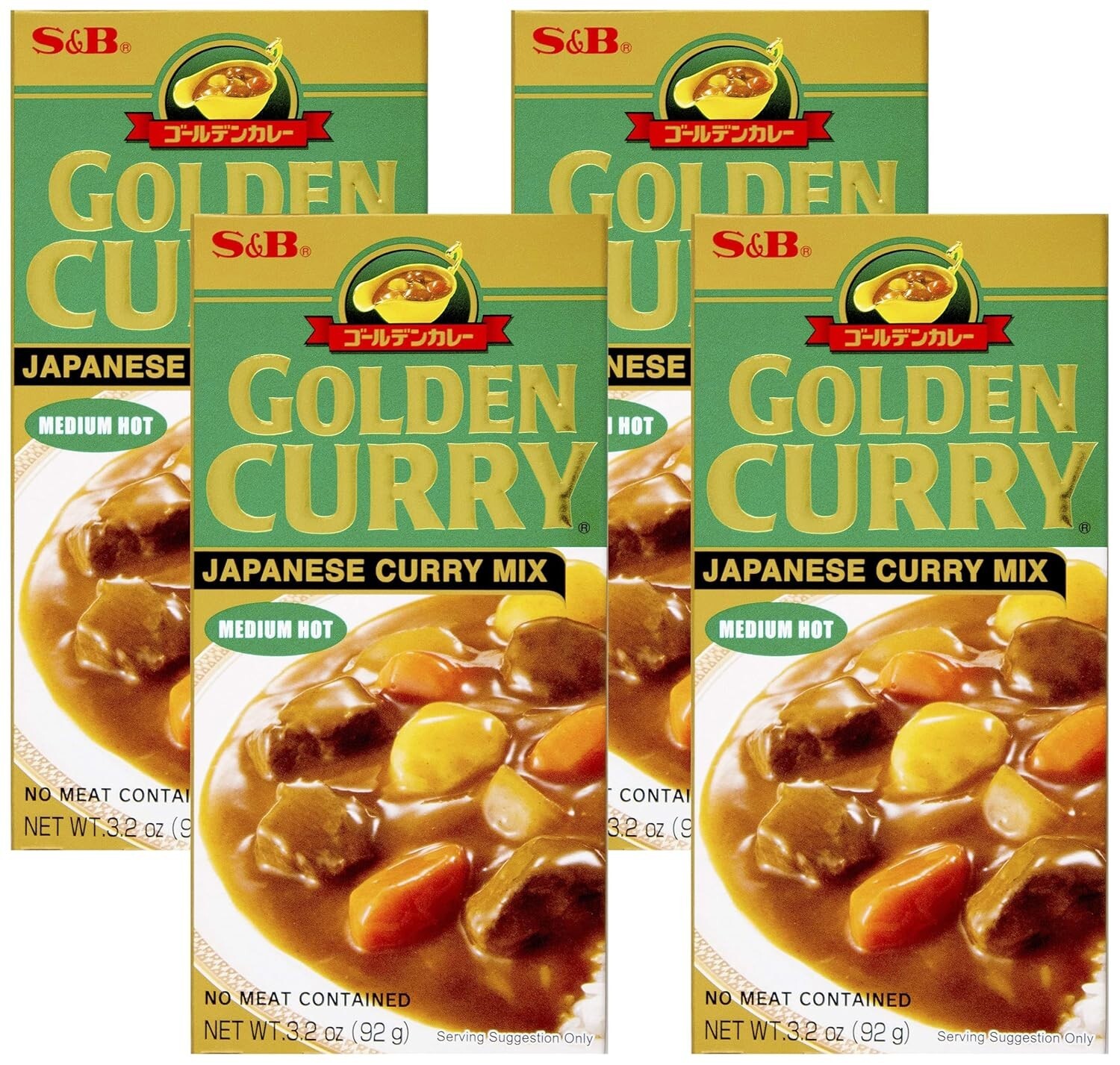 Medium Hot Golden Curry Mix, 12.8 oz – S & B Spice Blend for Delicious Meals