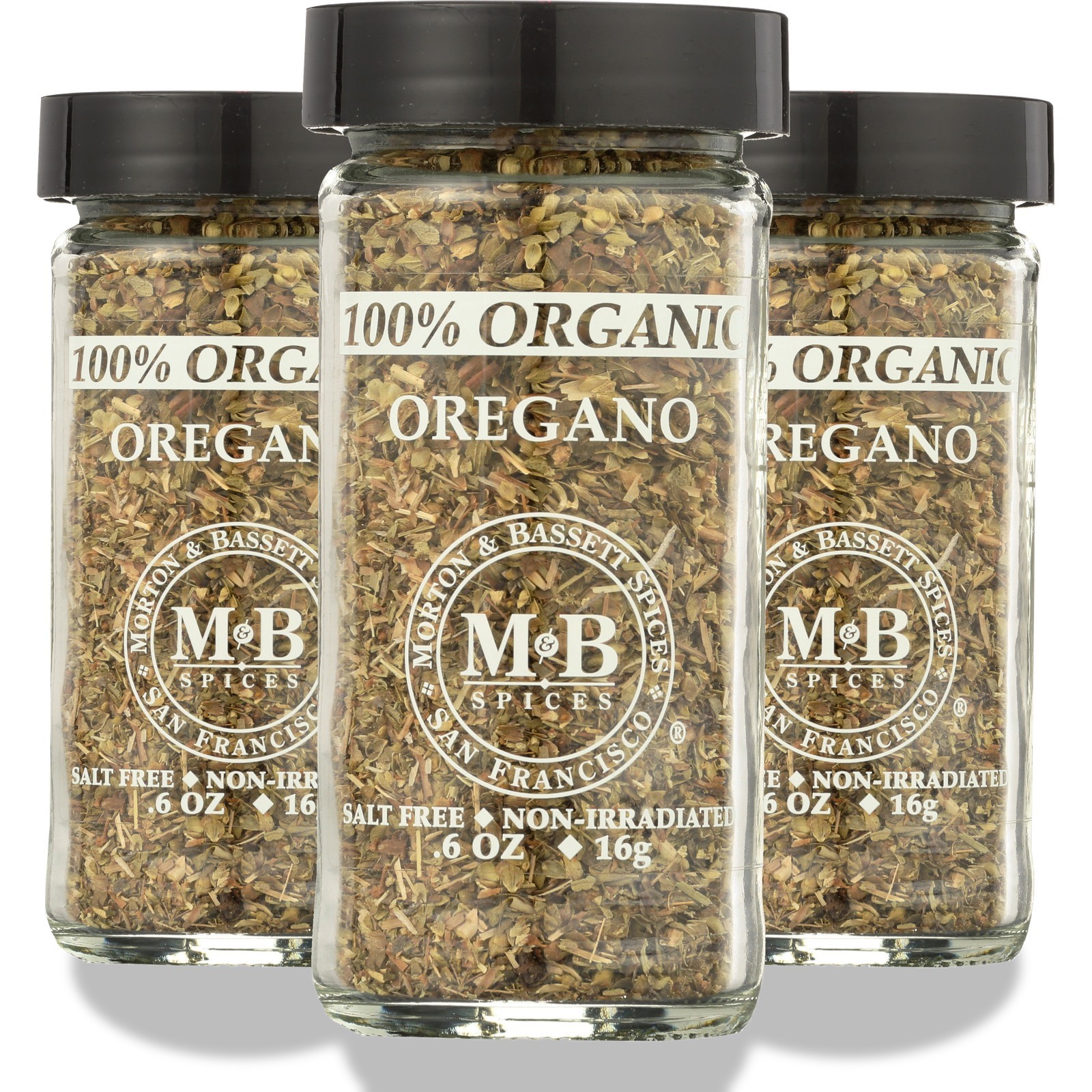 Organic Oregano Spice Jar Morton & Bassett 0.6 Oz 6 3 Pack