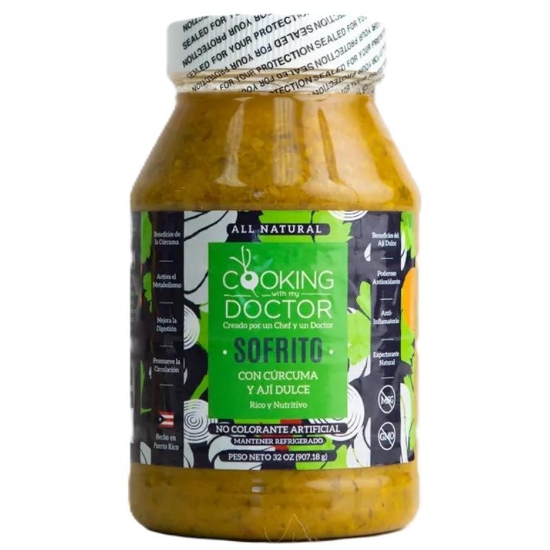 2 X COOKING DOCTOR SOFRITO CON CURCUMA Y AJI DULCE 32 Oz