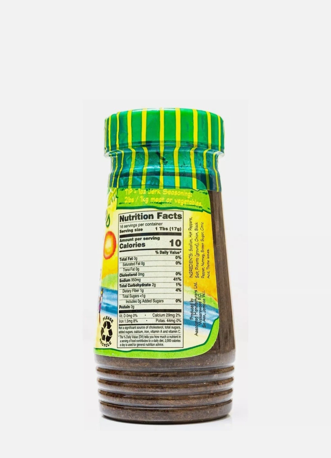 1 jar / Walkerswood Traditional Jamaican Jerk Seasoning, Mild, 10 oz