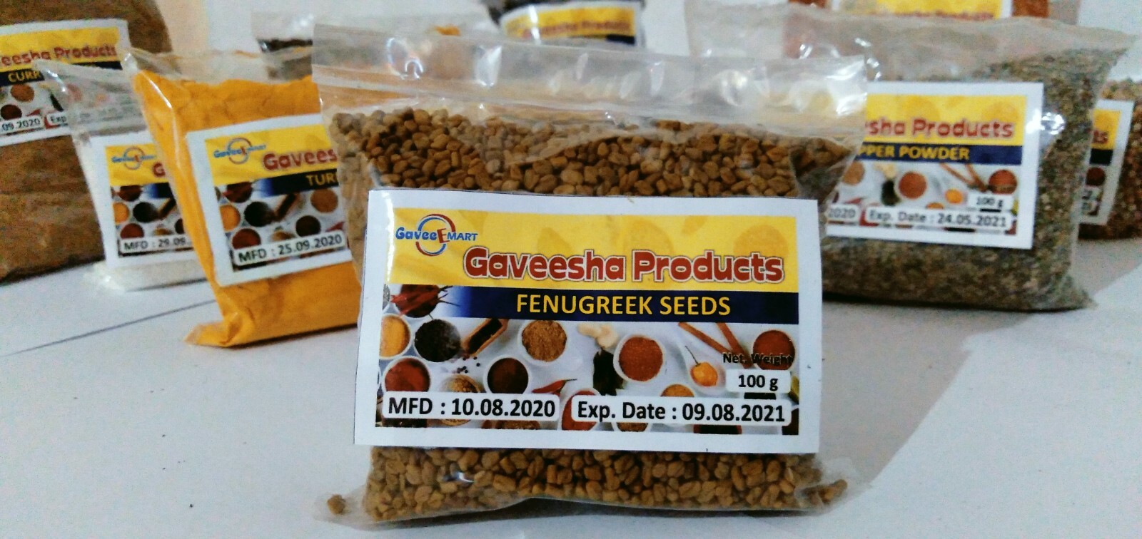 Gaveesha Product Pure Natural Spices Fenugreek Seeds 100 g Direct From Ceylon