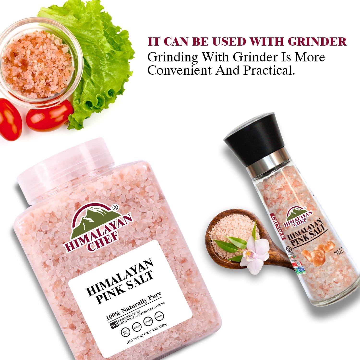Himalayan Chef Pink Salt Coarse Grain, 5 80 Ounce (Pack of 1),