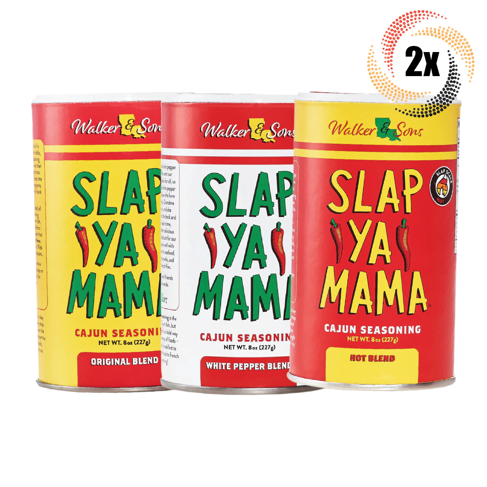 2x Shaker Walker & Sons Slap Ya Mama Variety Cajun Seasoning | 8oz | Mix & Match
