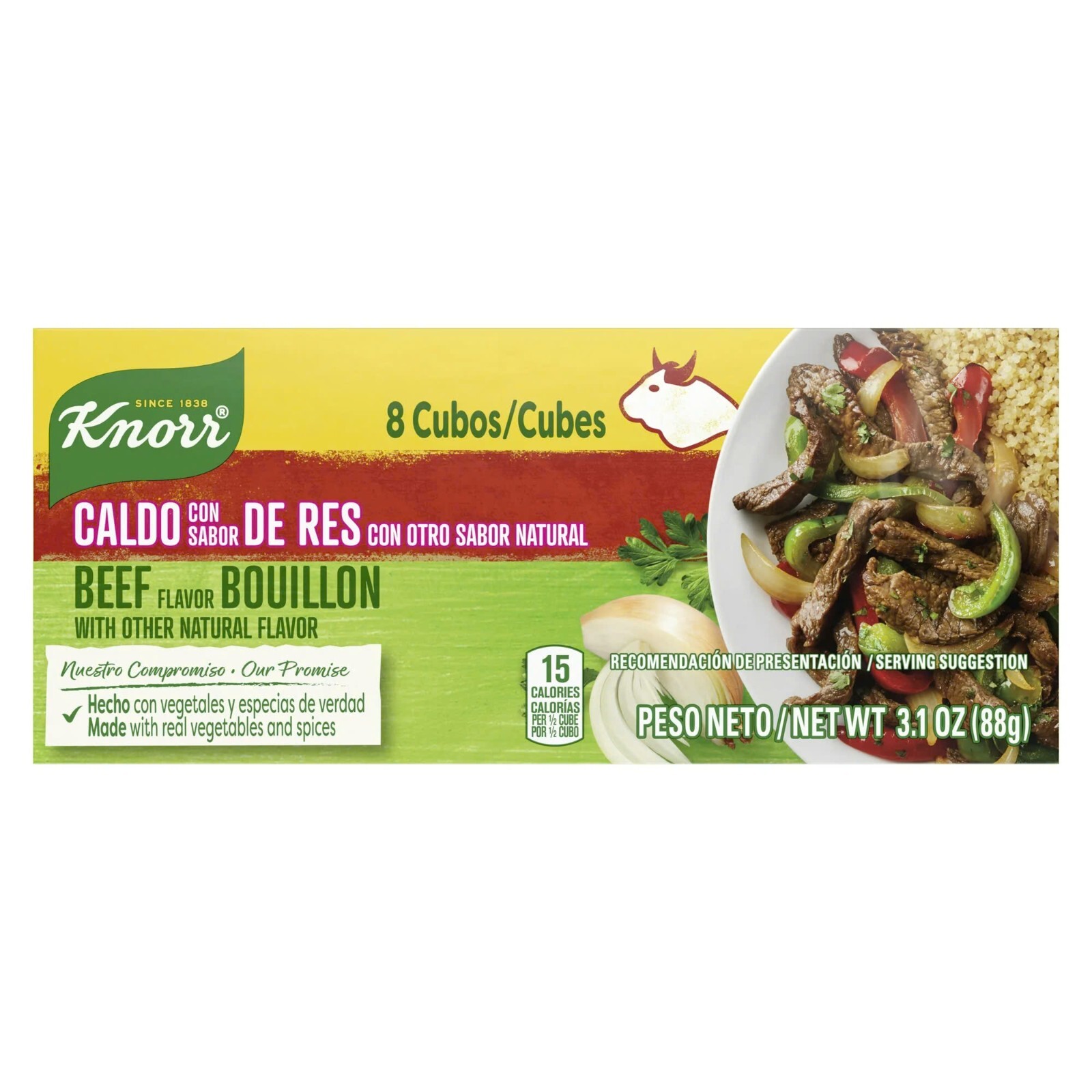 Knorr Beef + Chicken Flavor Bouillon Cubes, 8 Pack x 2
